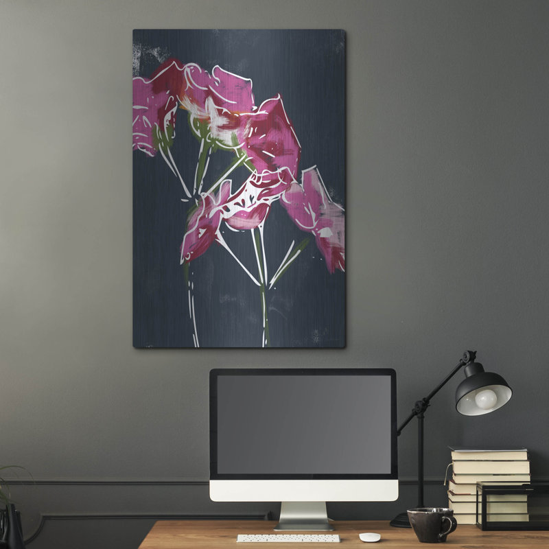Luxe Art «Geraniums» par Linda Woods, métal «Geraniums» par Linda Woods