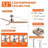 Modern 52" 3-Blades Indoor Brushed Nickel Solid Wood Ceiling Fan With LED Light, Quite DC Motor and Remote Control-1126380626-1126380627-1126380653