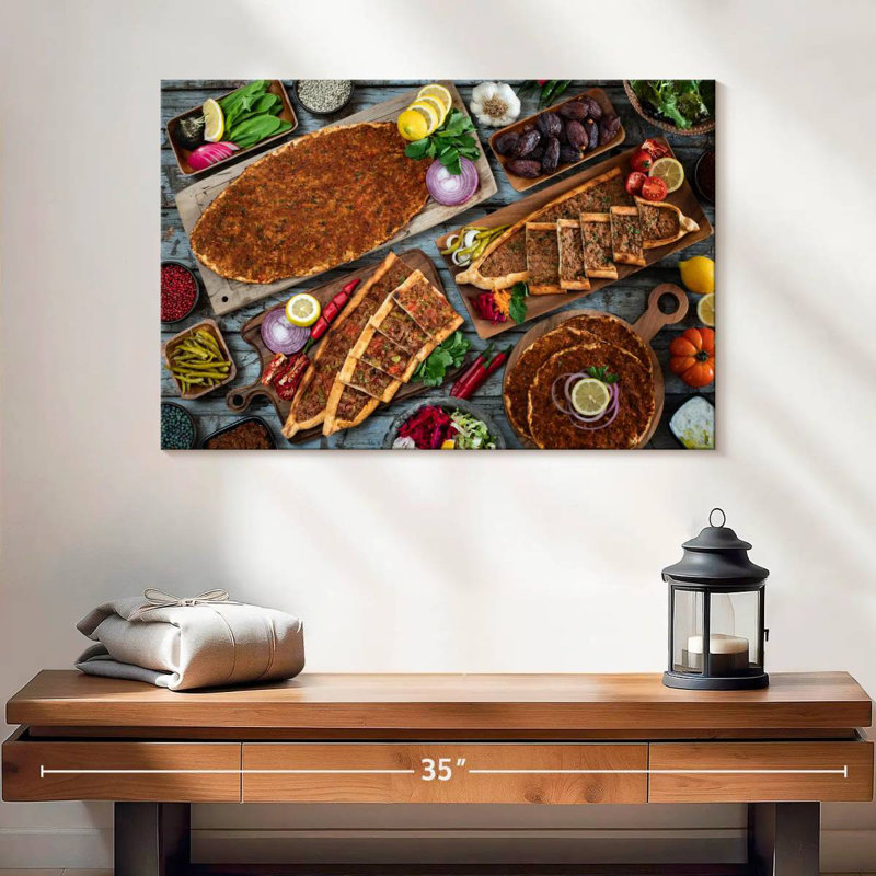 Table de cuisine turque Yarlin, H 16 po x l 24 po