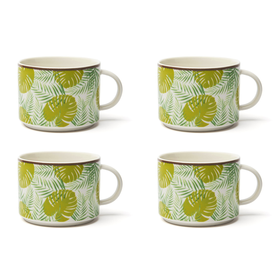 Cappuccinotasse Foliage aus Bone China