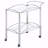 2-Tier Rectangular Glass Shelf Metal Bar Cart