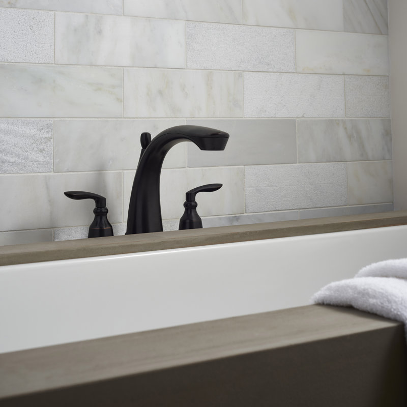 Avalon Double Handle Deck Mounted Roman Tub Faucet, Tuscan Bronze