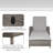 Aviahna 2 Piece Aluminum Outdoor Chaise Lounge with Air Pump, Adjustable Reclining Back & Cushion