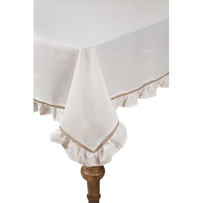 Hemstitch/Ruffle Trim Tablecloth