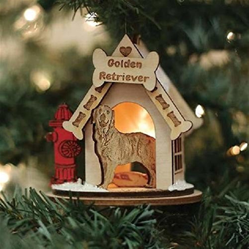 Ornement figurine suspendu boxer, Golden retriever