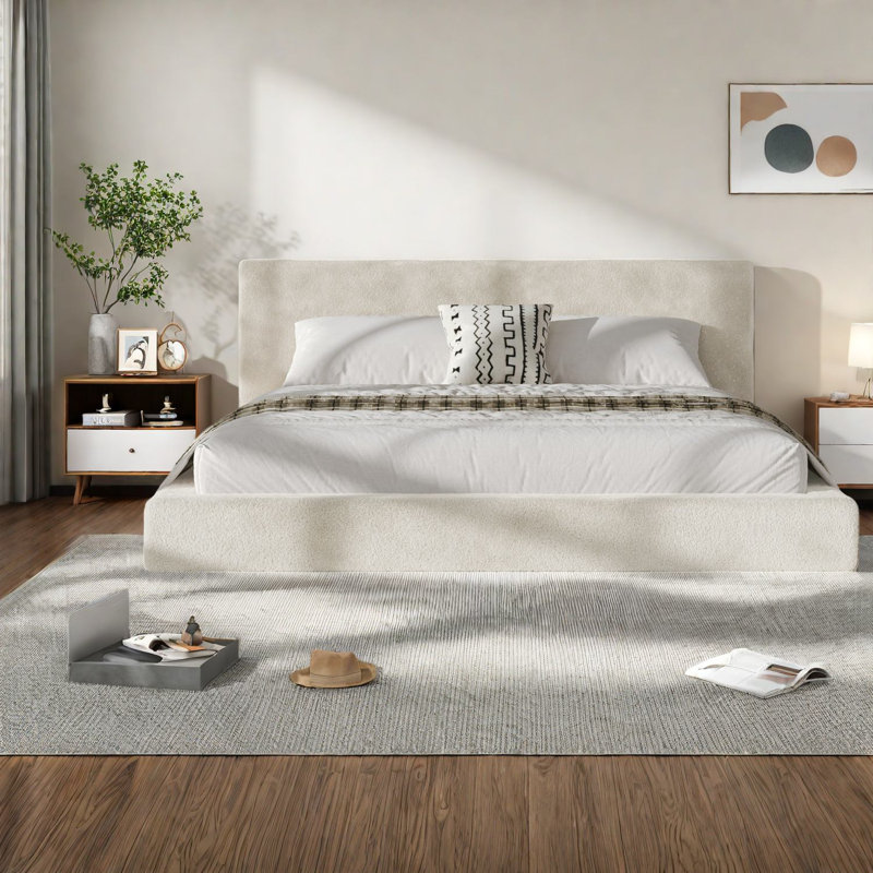 Lits Cloud Comfort, structure en acier Sherpa très grand, chambre à coucher moderne