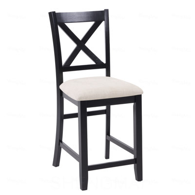 Ensemble table et chaises de salle à manger 5 pièces, hauteur comptoir, avec 4 chaises. Ensemble classique en bois pour 4 personnes, style rustique intemporel, idéal pour les petits espaces, la cuisine ou la salle à manger.