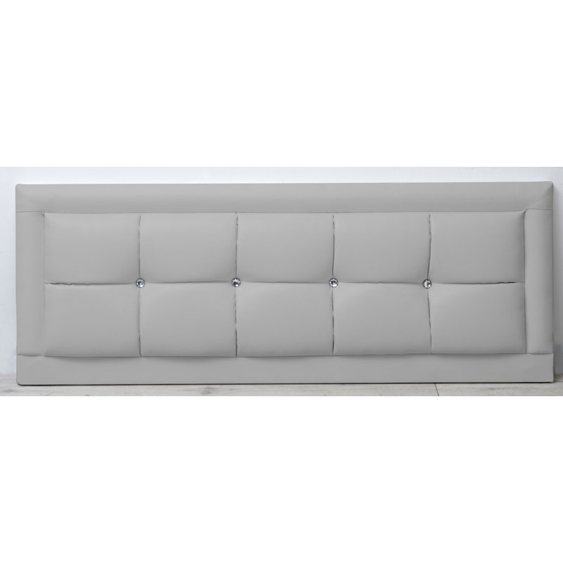 Velazquez Upholstered Headboard, Double (4'6), Silver