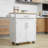 Kitchen Island Cart Rolling Trolley Cart With Drawer, Storage Cabinet & Towel Rack-1200268080