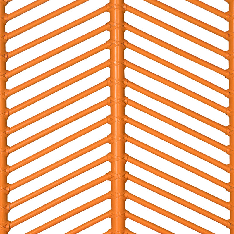 Liam Open-Frame Headboard, Double, Citrus Orange
