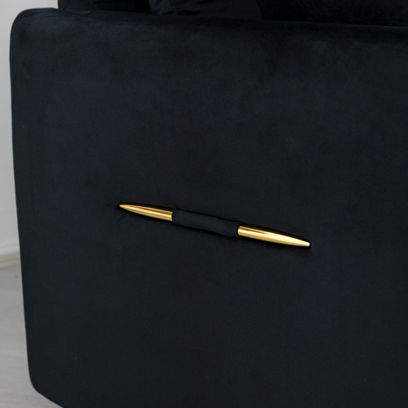 Canapé moderne à deux places avec un design élégant pour le confort du salon, Black