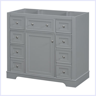Meuble-lavabo moderne avec armoire et six tiroirs