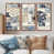 Toile avec cadre flottant brun