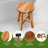 EcoDecors Shoji Teak Shower Stool 18" High Solid Teak Wood Shower Stool/Seat in Earthy Teak