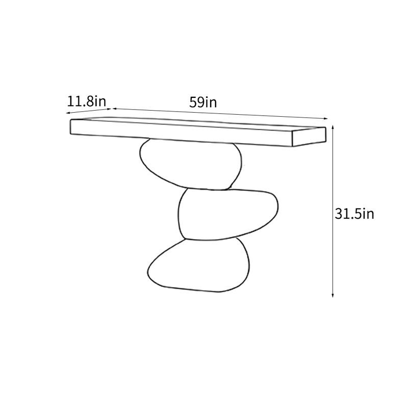 Kippen, 31.5" H x 59" W x 11.8" D