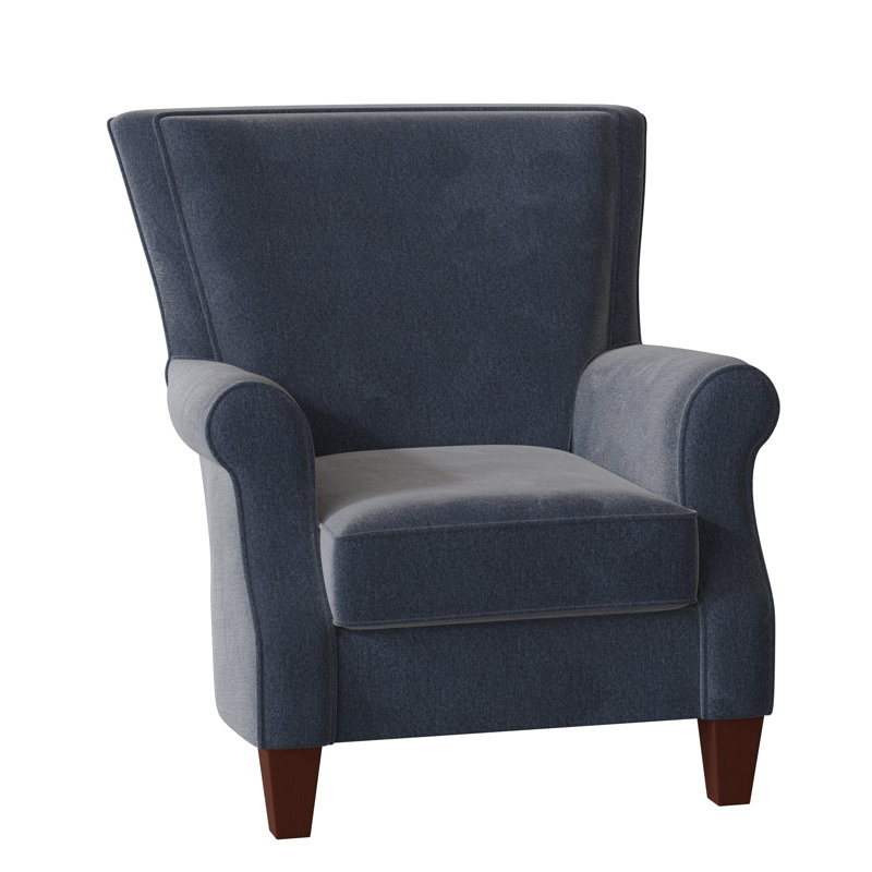 Fauteuil Geary, Velours performance bleu marine Tweetie 22, Manhattan, Oui