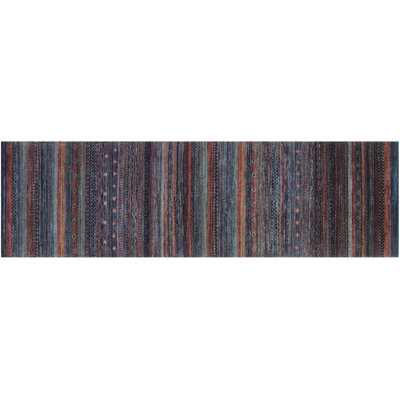 Traditional, Transitional One-of-a-Kind Runner 2'9" X 9'7" Hand Knotted Area Rug