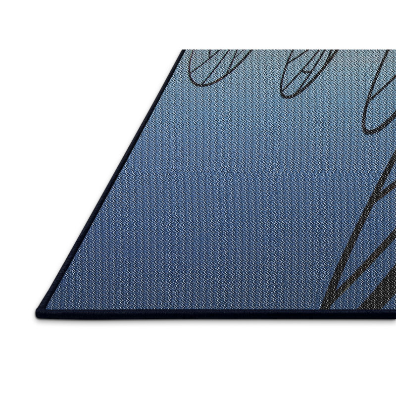 Tapis bleu ciel, Rectangle 4 pi x 6 pi