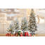 Arbre de Noël floqué de 2 pi avec 30 lumières blanches chaudes, 189 branches de pe + et 3 tablettes de pin pour la décoration de tablette de table