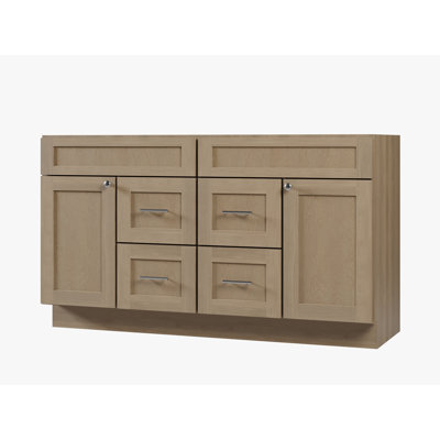 Meuble-lavabo double 60 po avec base de tiroir Disar