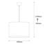 Luminaire suspendu tambour simple à 1 lumière Huth