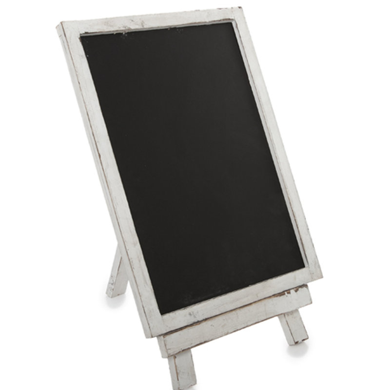 Tableau noir en bois, Blanc rustique, H 2 pi 4 po x l 1 pi 4 po