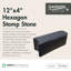  Paquet de 12 bordures de jardin en ardoise légère 12 "x 4" Stomp Edge