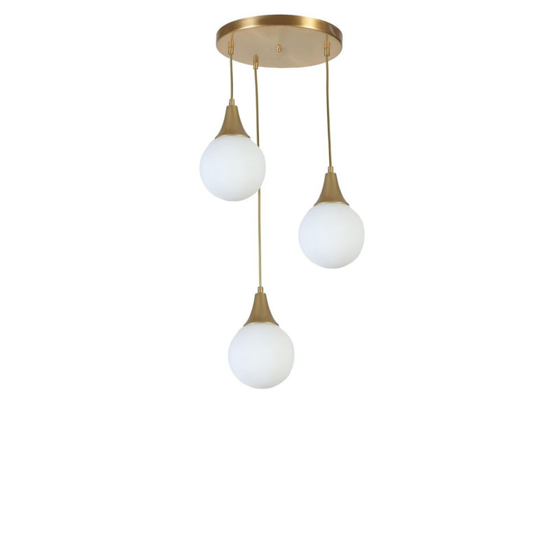 Chandle Chandelier, Gold/White