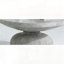 Table basse avec base piédestal en gris patiné