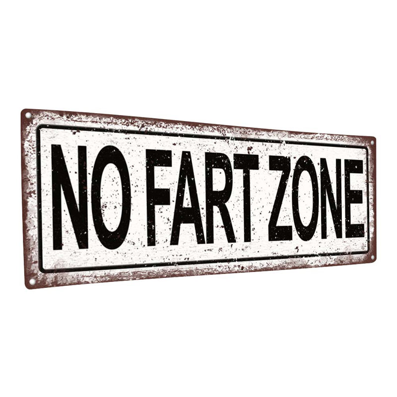 Distressed, No  Zone Metal Sign