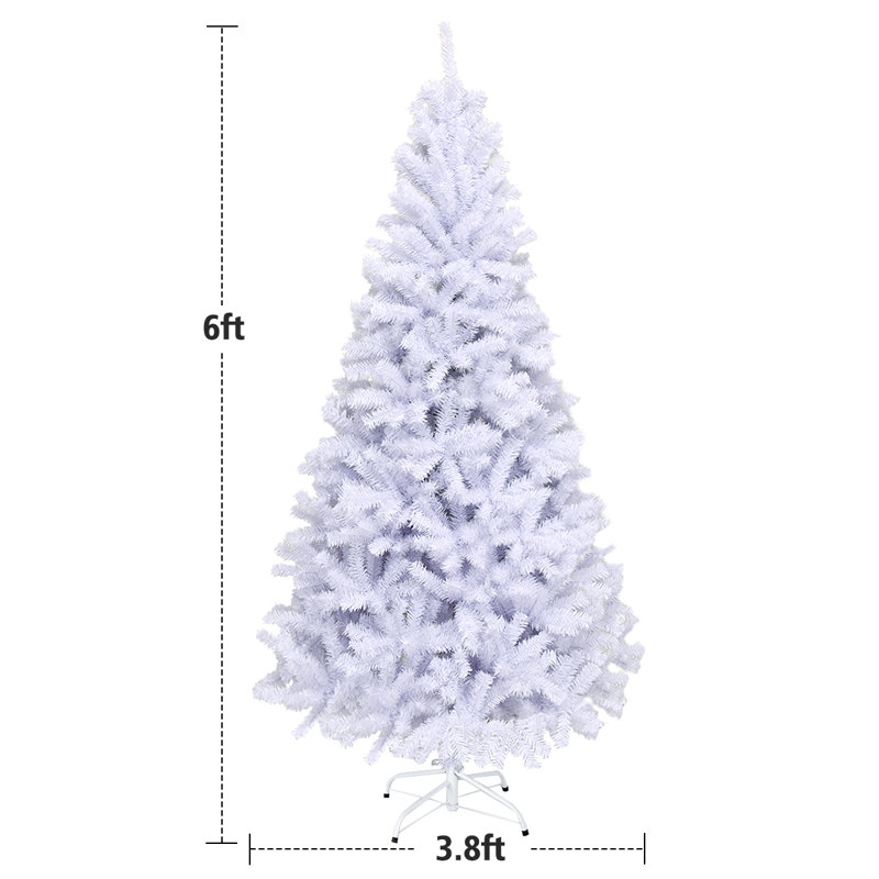 Arbre de Noël artificiel pin blanc, H 6 pi
