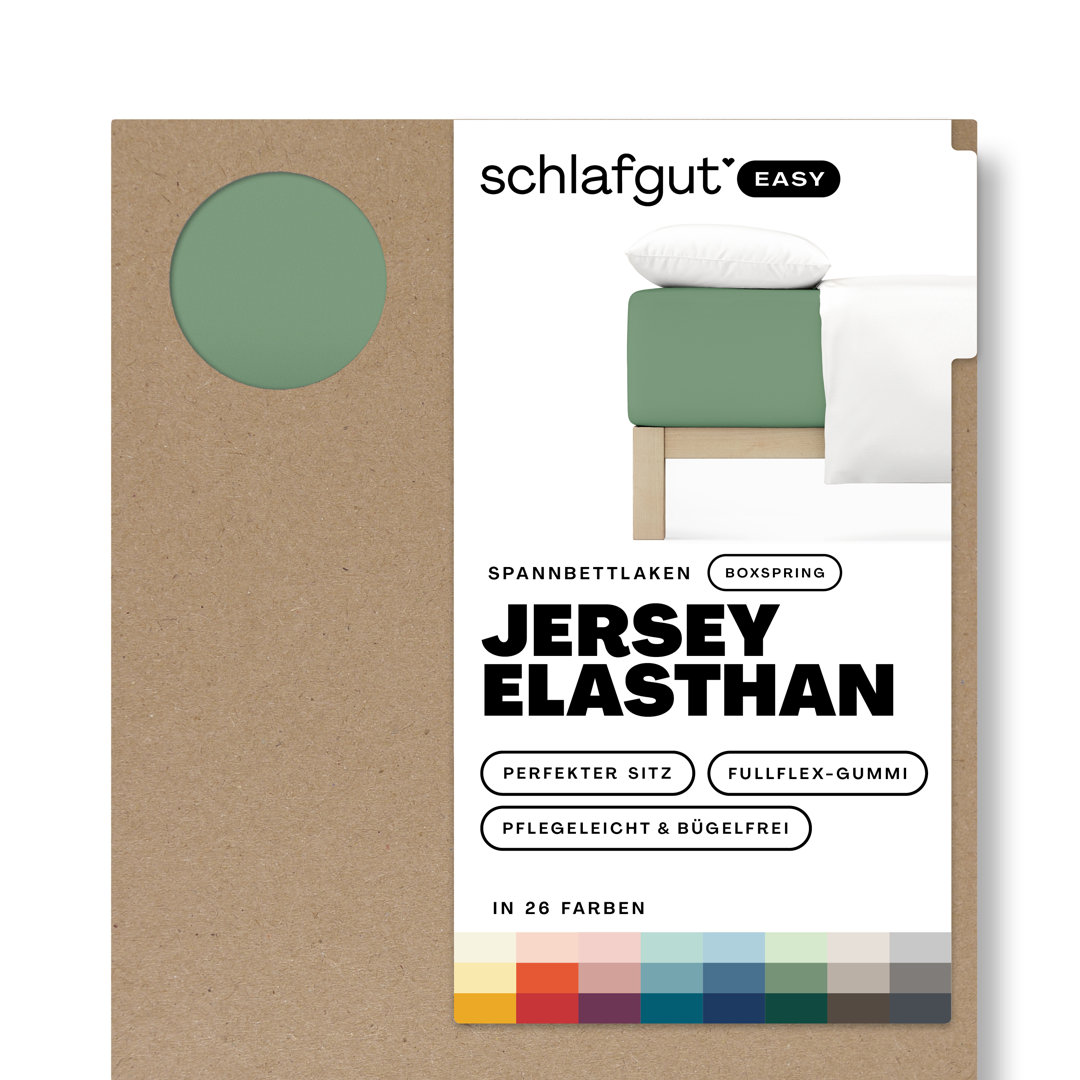 Jersey-Elasthan Spannbettlaken EASY für Boxspring 100% Baumwolle