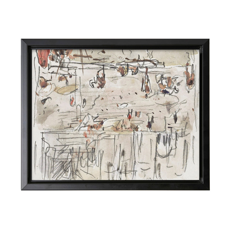 Dessin abstrait, Black Framed, Canvas, 08"H x 10"W
