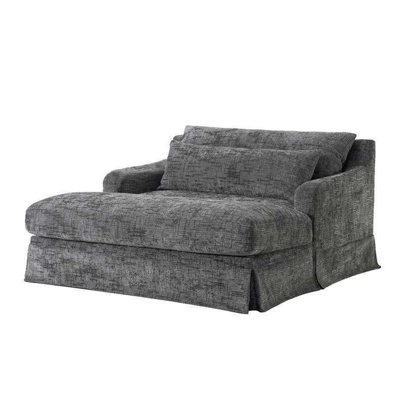 Canapé-lit en chenille, Gris