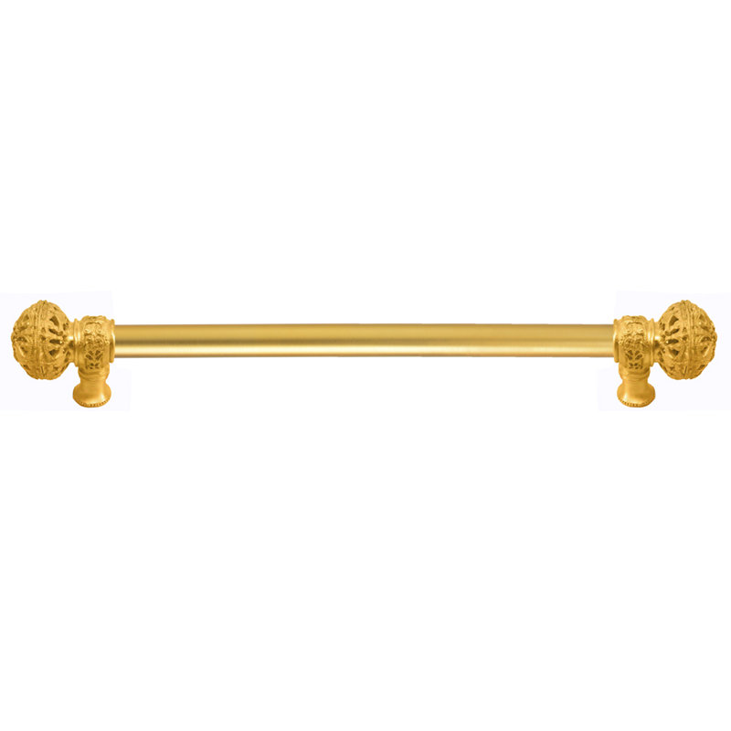 Juliane Grace 18 inches c.c. with 5/8 smooth center long pull large finial in Antique Brass, Gold, 22"