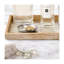 Handcrafted Wood and Silver Mosaic Vanity Tray, 12-Inch Decorative Organizer