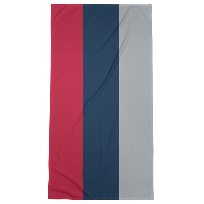 Bath Towel, Burgundy/Prussian Blue/Gray