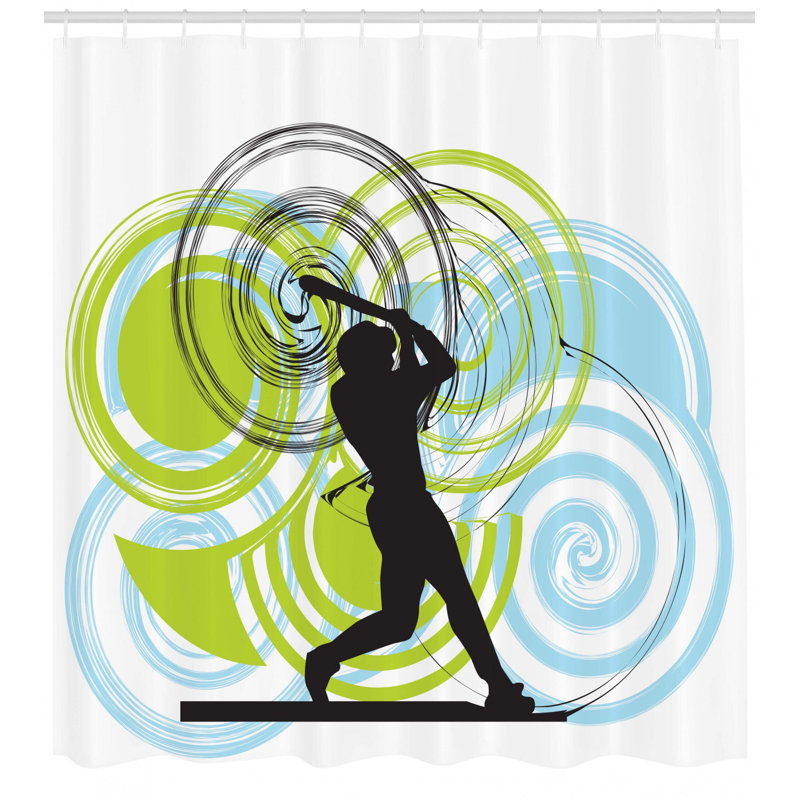 Shower Curtain with Hooks Included, 70" H x 69" W