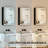 30'' H Recessed Or Surface Wall Mounted LED Mirror Cabinet With Mirror And Adjustable Shelves,Black Frame-1419490413-1419490415