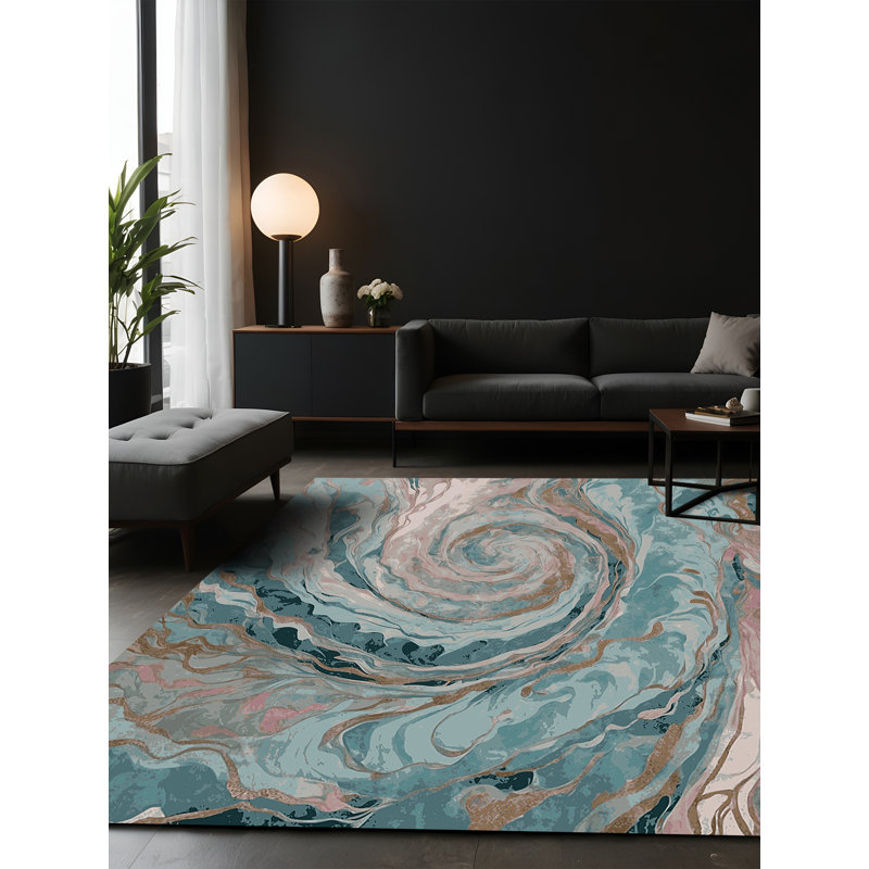 Tapis gris soyeux et moelleux, Carré 3 pi