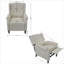  Fauteuil inclinable manuel simple à assise simple, revêtement en lin gris doux pour cinéma maison