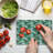 Ambesonne Leaf Tempered Glass Cutting Board Palm Mango Banana Tree Forest Green