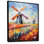 «Colorful Flower Meadow Windmills II - Wind Turbines», art mural