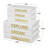 Annajoy Canvas Decorative Box with Gold Explore, Dream, Discover Text Set-1095483779