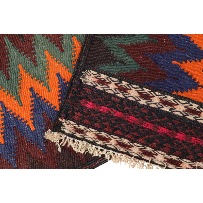 One-of-a-Kind 2'1" X 5'5" 1950s Wool Area Rug