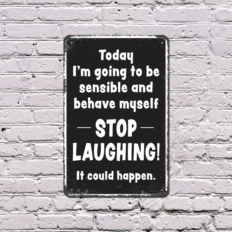 «Today I'm Going To Be Sensible And Behave moi-même» (paquet de 2) 7 po x 10 po