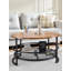 Ensemble de 3 tables basses rondes avec pieds en métal, table de salon industrielle et 2 tables d'appoint, facile à assembler pour le bureau, l'appartement et la maison