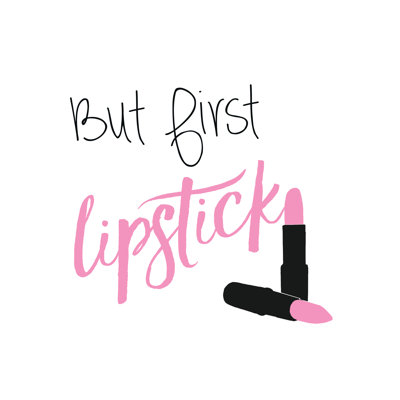 But First Lipstick 2 - Wrapped Canvas Print