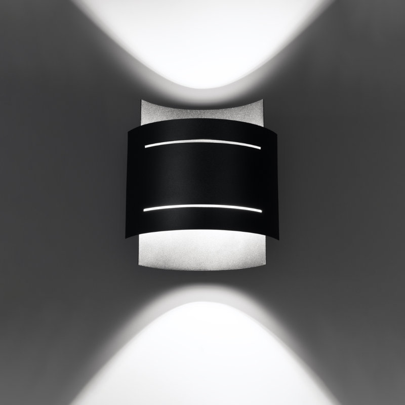 Steel Flush Mounted Sconce, Black