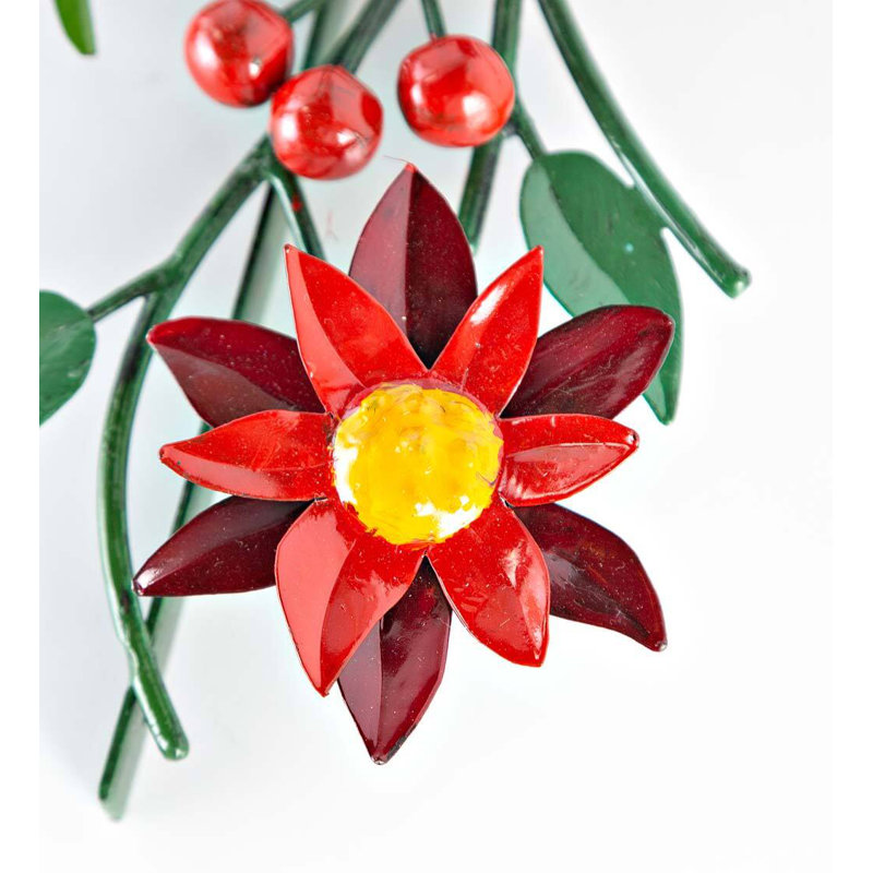 Poinsettia Holiday Corner pour une décoration facile, H 1,75 po x l 9 po x P 13 po